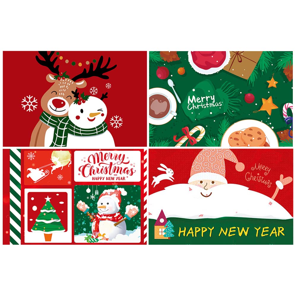 Amazon｜クリスマス ランチョンマット 4枚セット おしゃれ 北欧風 断熱